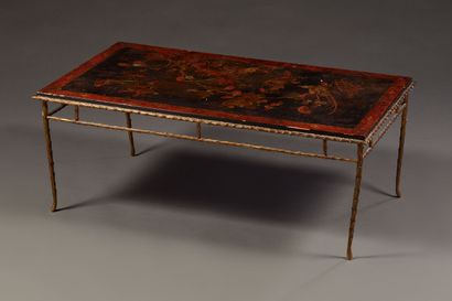 Maison BAGUES - Coffee table with gilded...