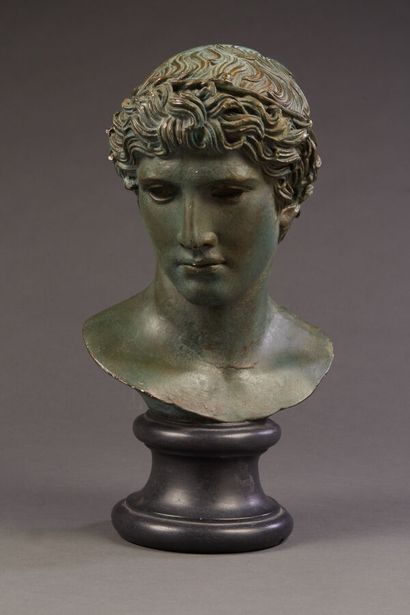 Bust representing Apollo in plaster with...
