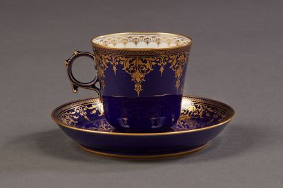 SEVRES
Porcelain cup and saucer decorated...