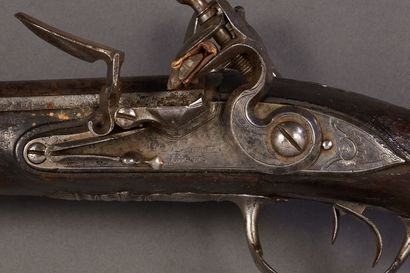 Pair of officer's double flintlock pistols,...