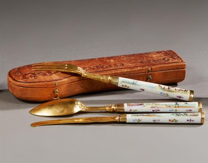 GERMANY XIXth century
Hunting cutlery composed...