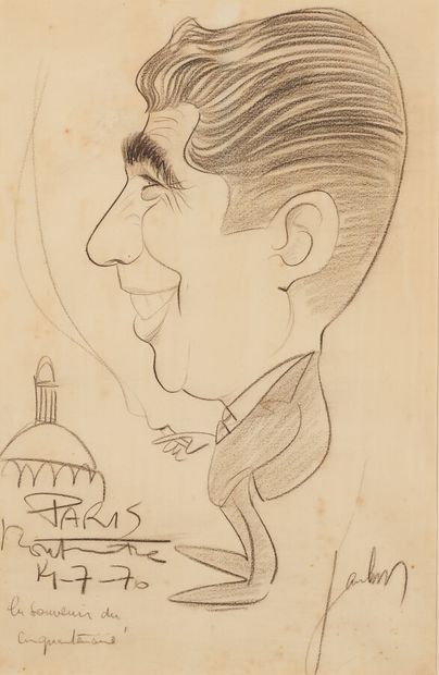 Caricature of an actor
Graphite, signed lower...