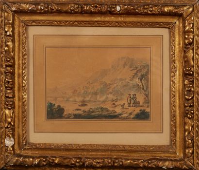 18th century FRENCH school
Hunters' halt
Ink...