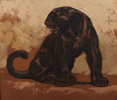 Paul JOUVE (1878-1973)
Black Jaguar sitting...