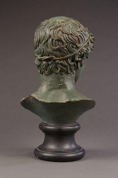 Bust representing Apollo in plaster with...