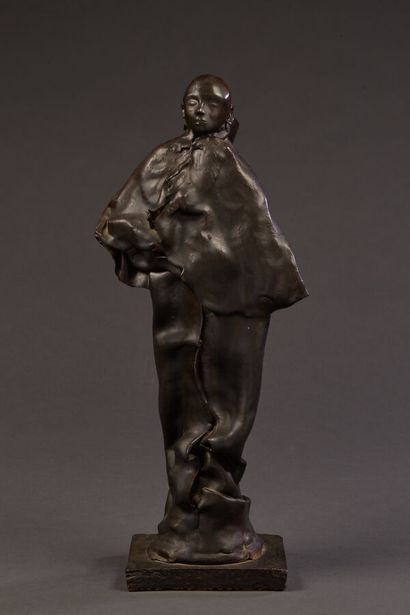 School of the XXth century. 
Standing figure.
Enamelled...