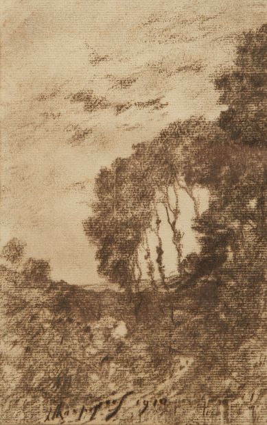 Henri Joseph HARPIGNIES (1819-1916)
Landscape...