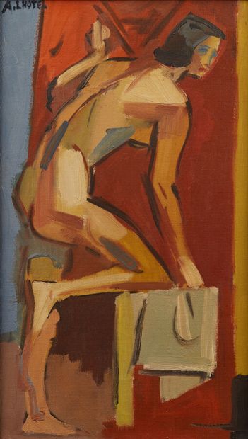 André LHOTE (1885 - 1962) 
Nude with red...