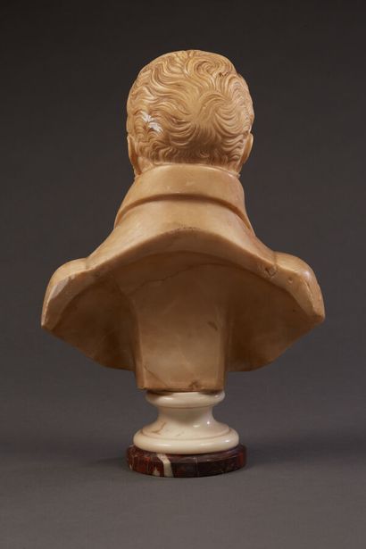 Sculpture in alabaster representing the small...