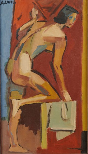 André LHOTE (1885 - 1962) 
Nude with red...