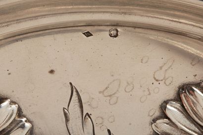 FALIZE Frères - Round silver bowl decorated...