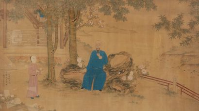 DING GAO (?-1761):
Portrait of Zhong Qun,...