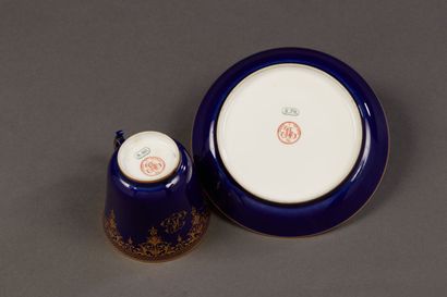 SEVRES
Porcelain cup and saucer decorated...