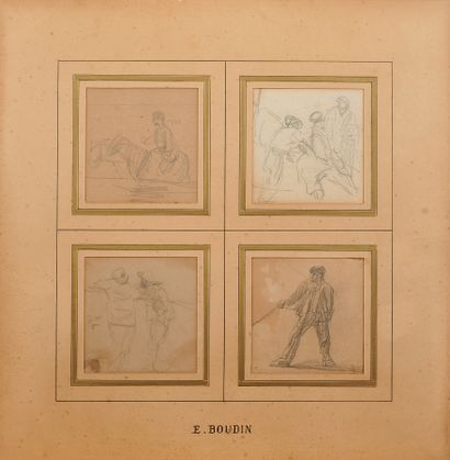 Eugène BOUDIN (1824-1898)
Studies
Four pencil...
