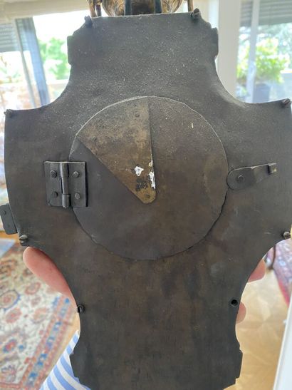 Gilt bronze and chiseled wall clock decorated...
