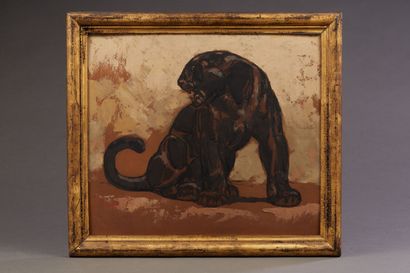 Paul JOUVE (1878-1973)
Black Jaguar sitting...