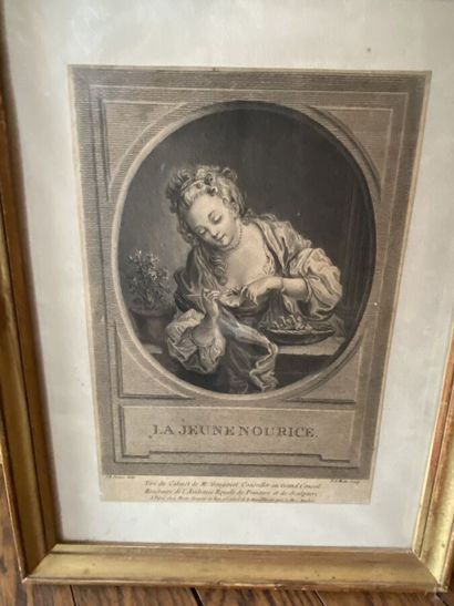 Lot de gravures et pièces encadrées