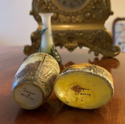 Two small vases DAUM, Nancy and a small vase...