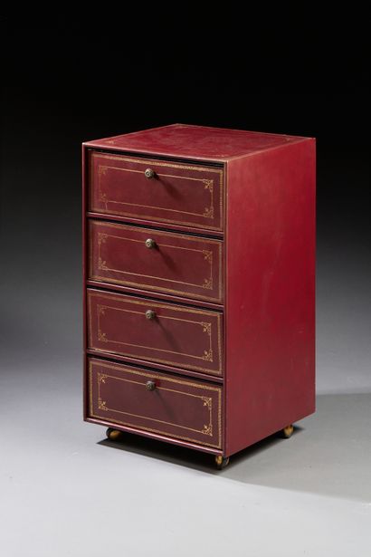 
Small box with four compartments covered...