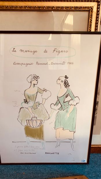 Grande gravure anglaise en couleurs, 