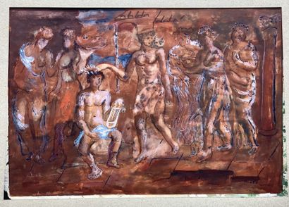 MOHR, XXe

Projet de décor,

Scène de personnages...