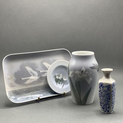 Polychrome Copenhagen porcelain set including...