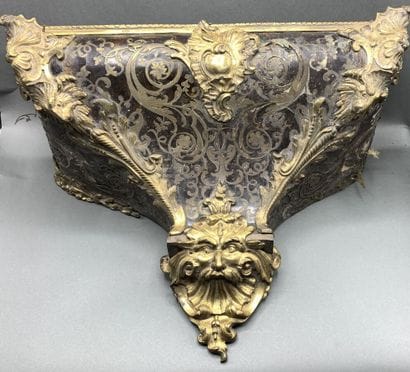 Console of cartel in Boulle marquetry decorated...
