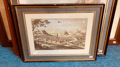 Grande gravure anglaise en couleurs, 