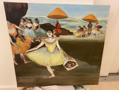 After DEGAS

The dancer with a bunch of flowers....