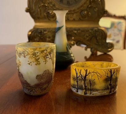 Two small vases DAUM, Nancy and a small vase...
