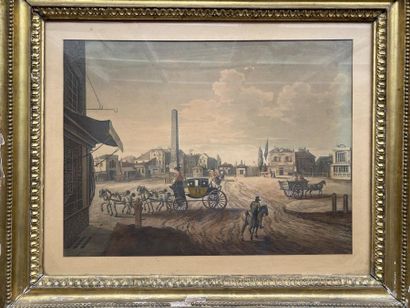Deux gravures en couleurs, vues de Boulevards

31...