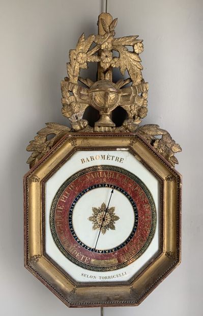 
Barometer with mercury according to Torricelli,...