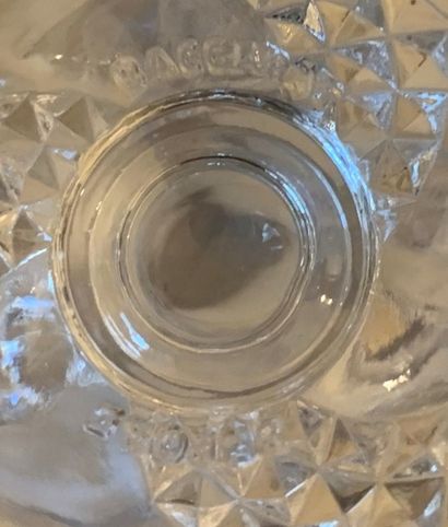 Two Baccarat crystal goblets, signed in relief...