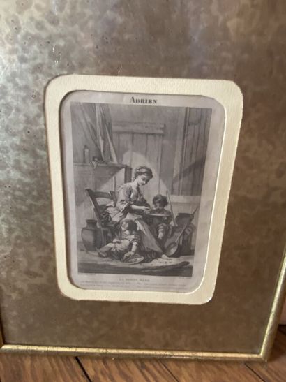Lot de gravures et pièces encadrées