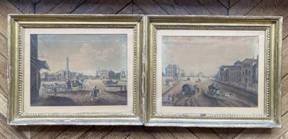 Deux gravures en couleurs, vues de Boulevards

31...