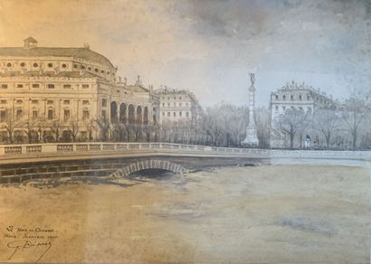 J. DEPREZ (XIXe-XXe siècle)

Le pont au change

Aquarelle,...