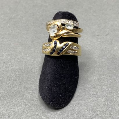 
Lot of two rings in yellow gold 18 k (750...