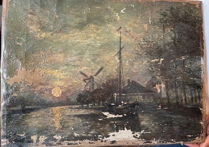 19th century HOLLAND school

Mill and river...