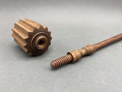 Wooden chocolate maker's pusher (or reel),...
