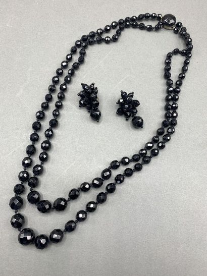 Jet set including a double necklace and a...