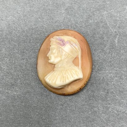 Shell cameo showing the left profile of Dante....