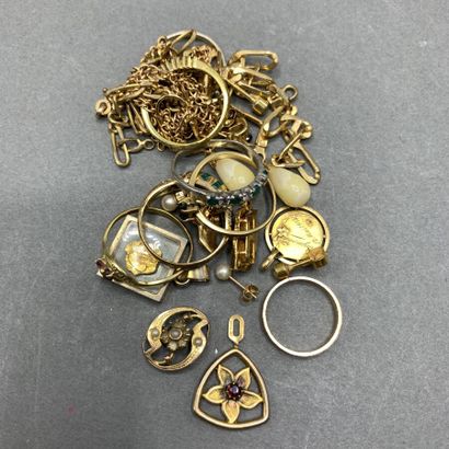 Lot of gilded metal jewelry and various 

We...