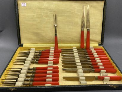 Entremets set with steel blade and red bakelite...