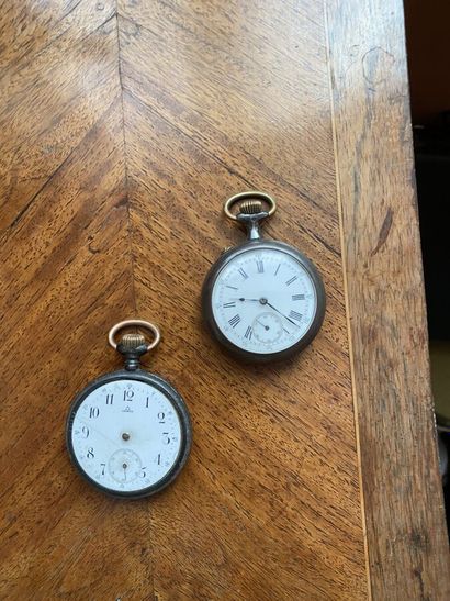 Two metal pocket watches, one of them OMEGA

A...