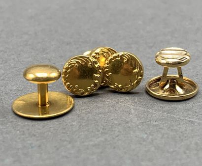 5 buttons of breastplate in yellow gold 18...