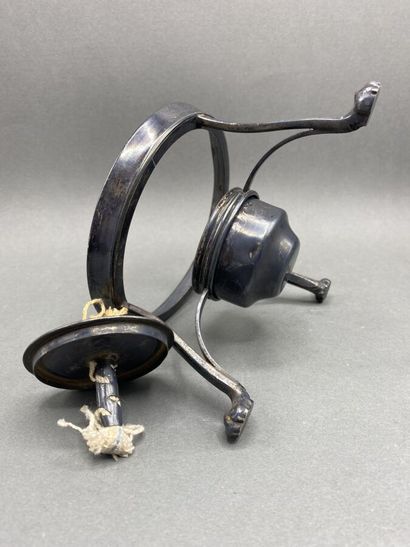 Tripod silver stove with claw feet 

Marked...