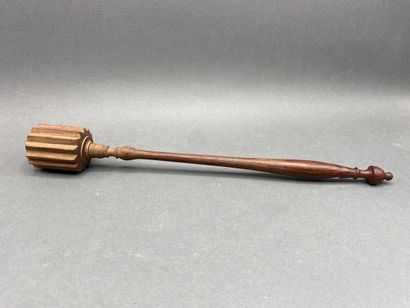 Wooden chocolate maker's pusher (or reel),...