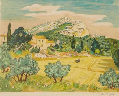 Yves Brayer (1907-1990). 
Paysage provençal....