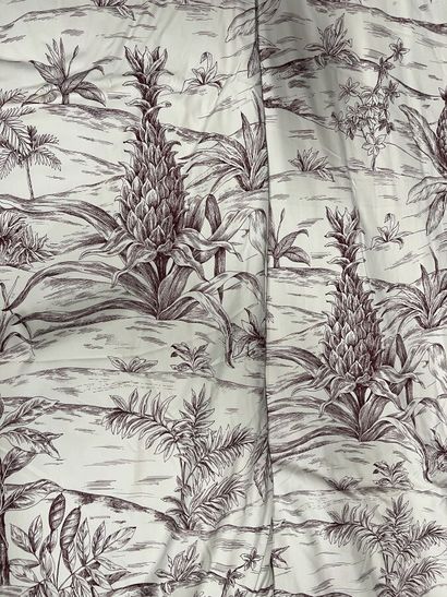 Paire de rideaux en coton imprimé d'une toile...