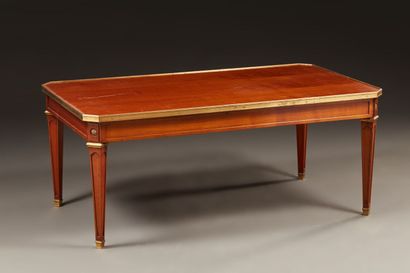 Table basse rectangulaire en merisier de...